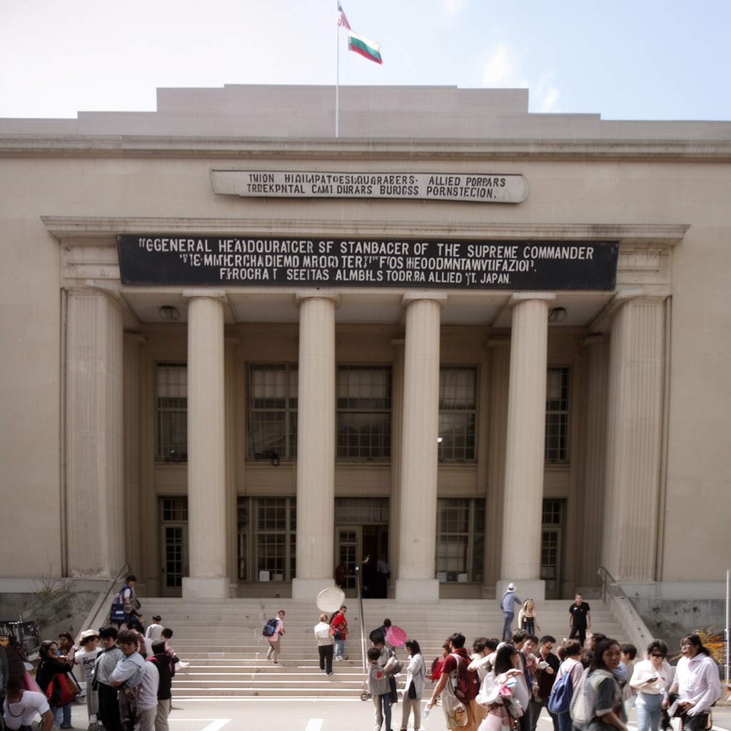 AI-generated illustration of General Headquarters of the Supreme Commander for the Allied Powers