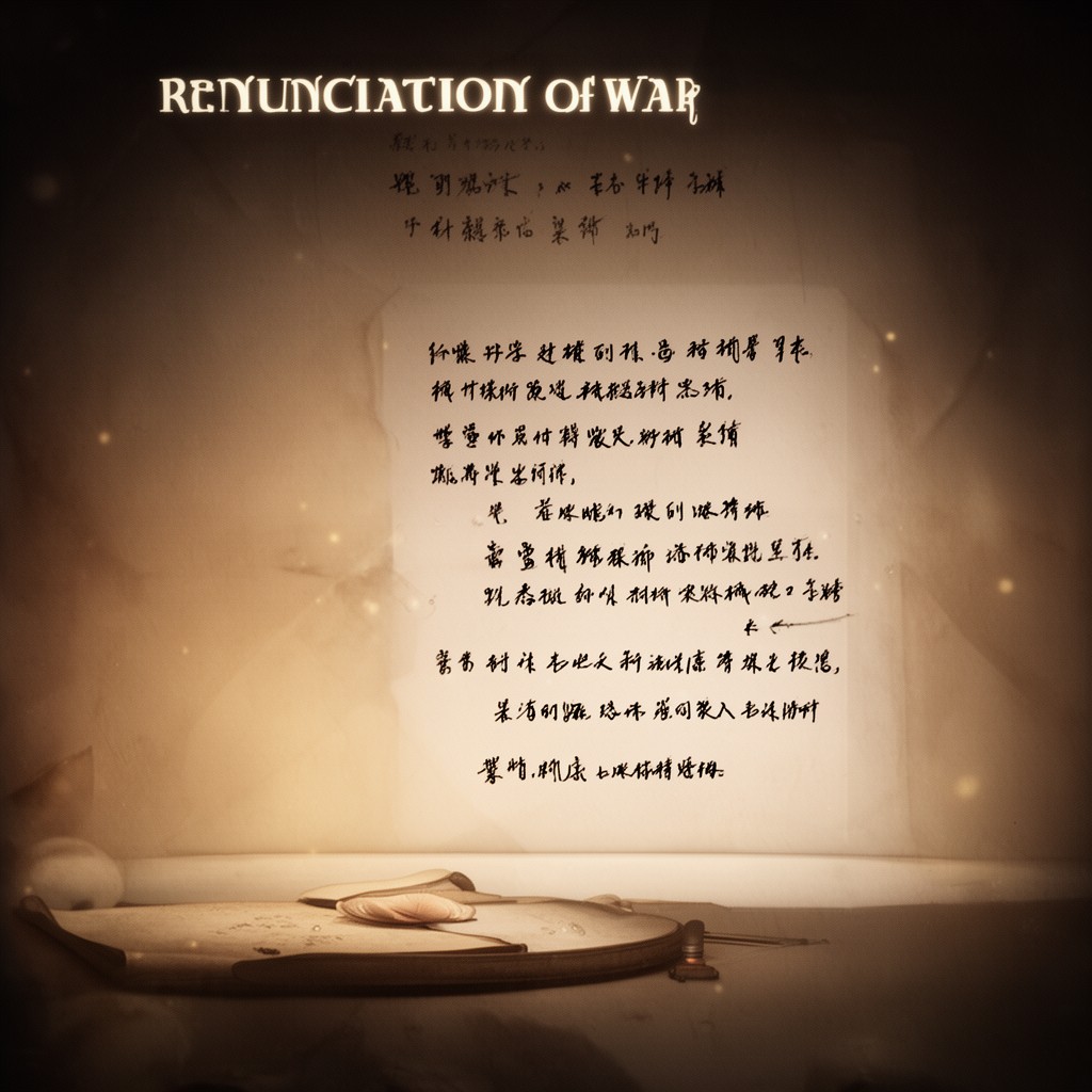 AI-generated illustration of Renunciation of War