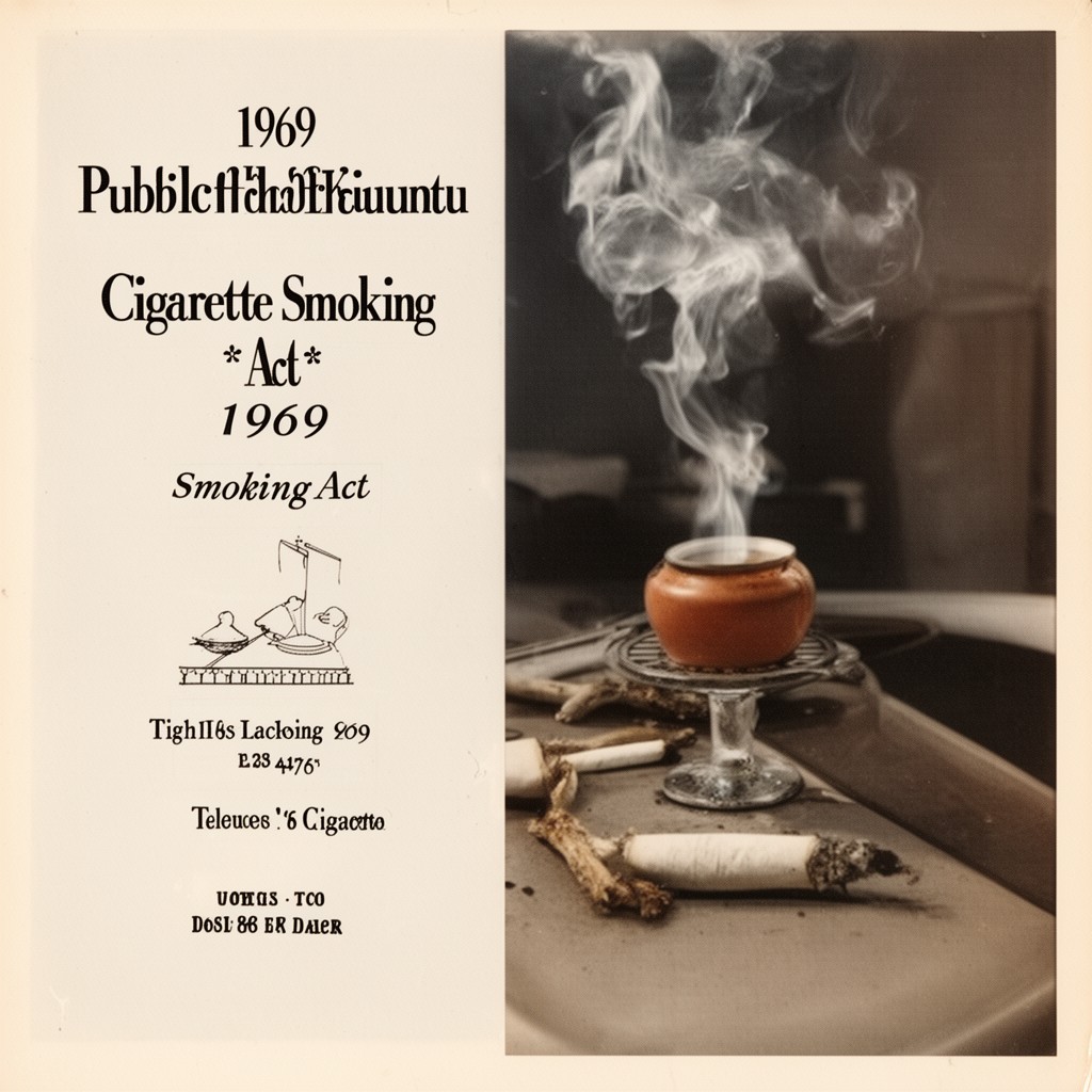 AI-generated illustration of 1969 Public Health Cigarette Smoking Act