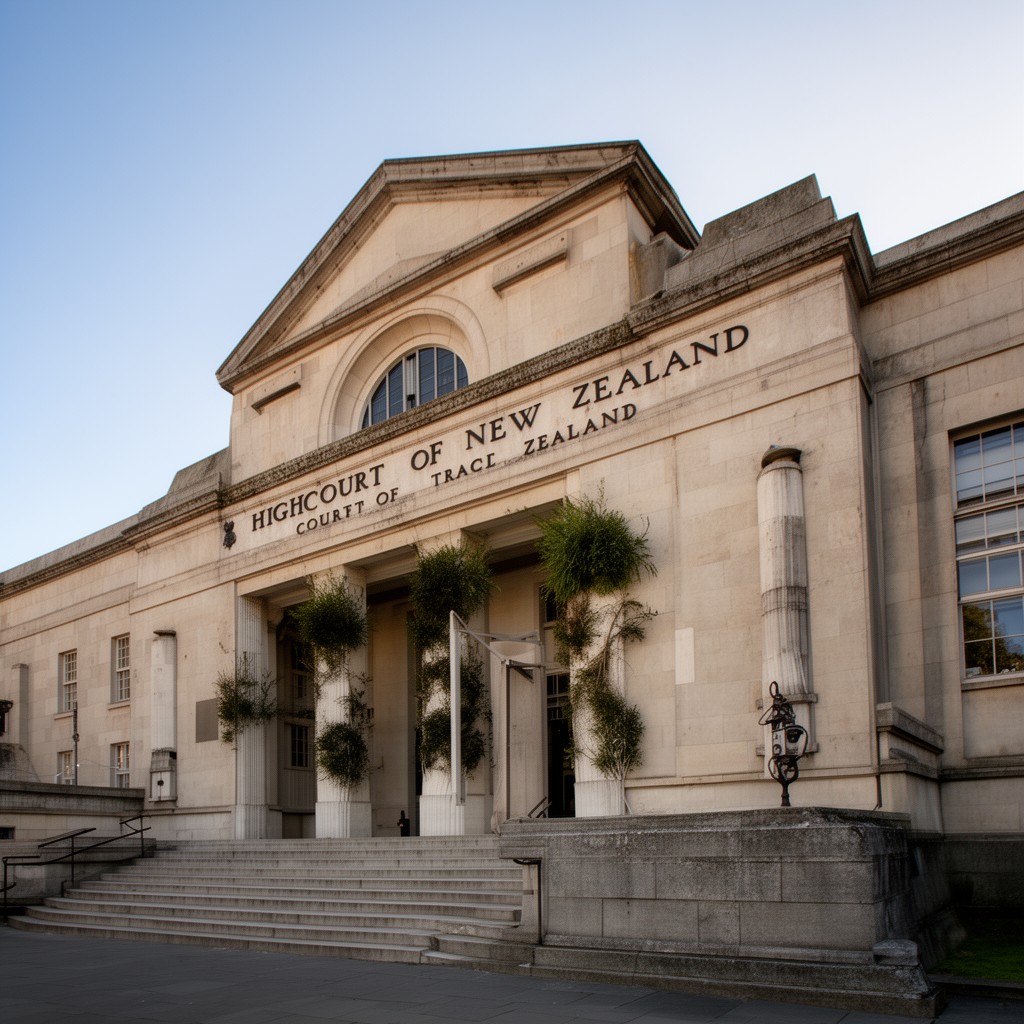 AI-generated illustration of High Court of New Zealand