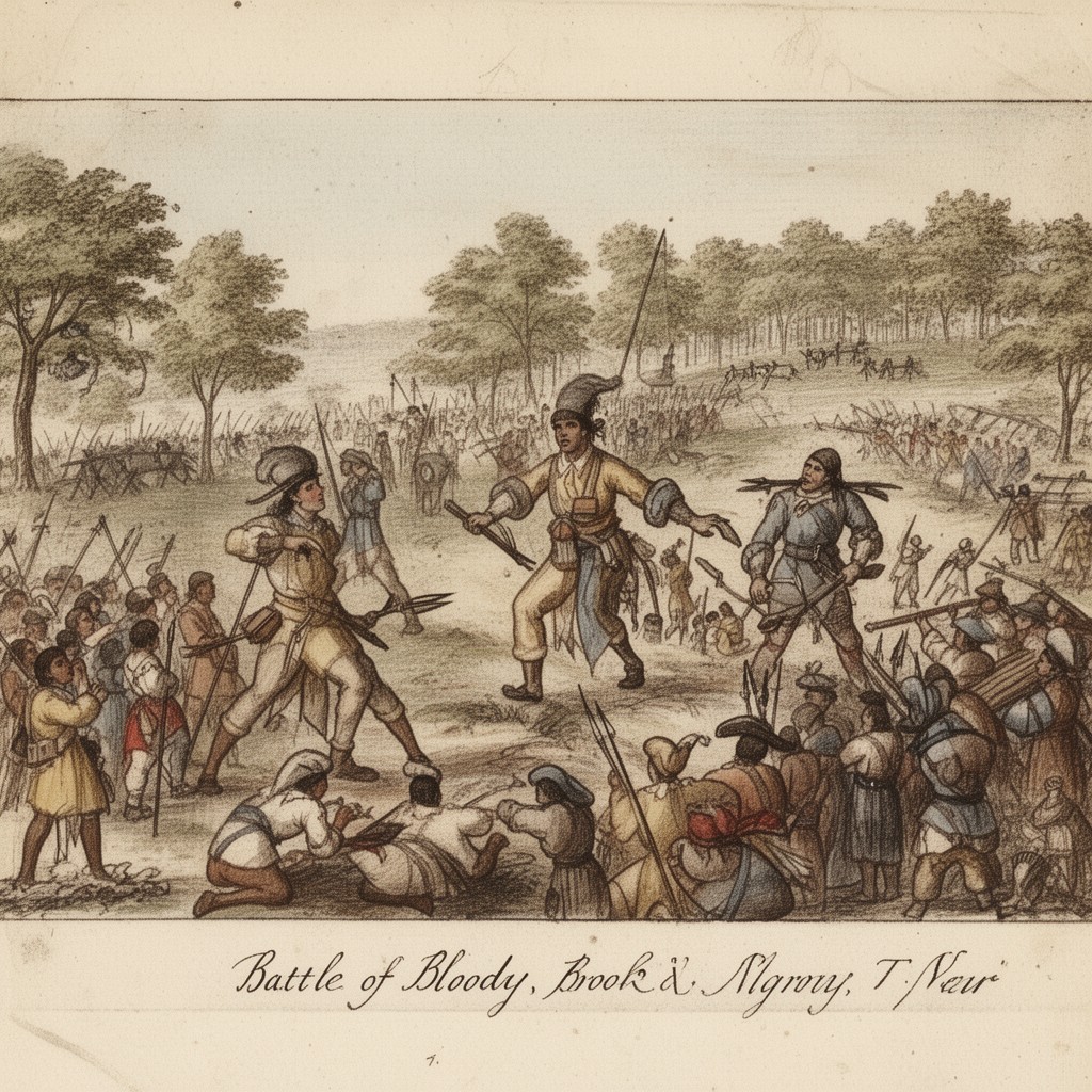 AI-generated illustration of Battle of Bloody Brook