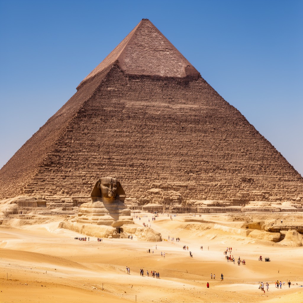 AI-generated illustration of Giza Pyramids