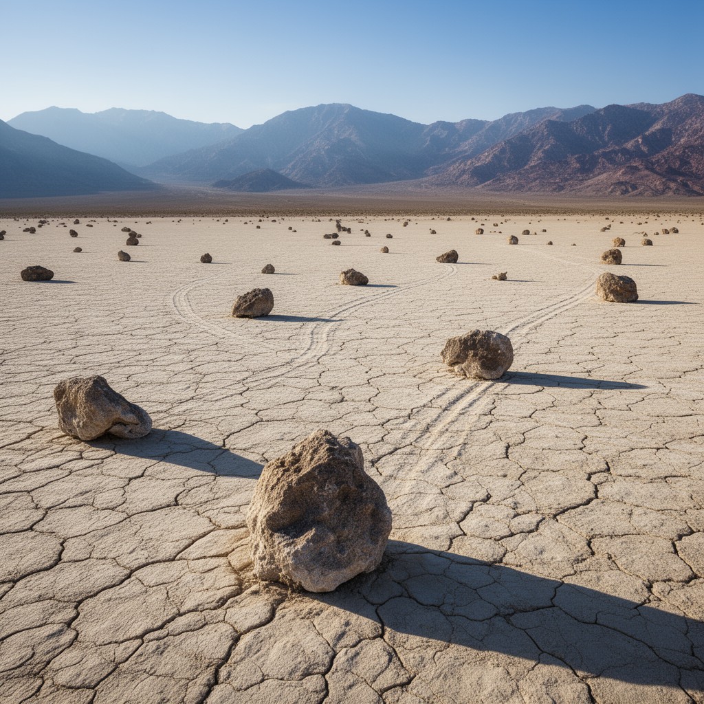 AI-generated illustration of Racetrack Playa