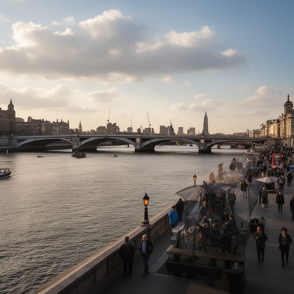 AI-generated illustration of Waterloo Bridge