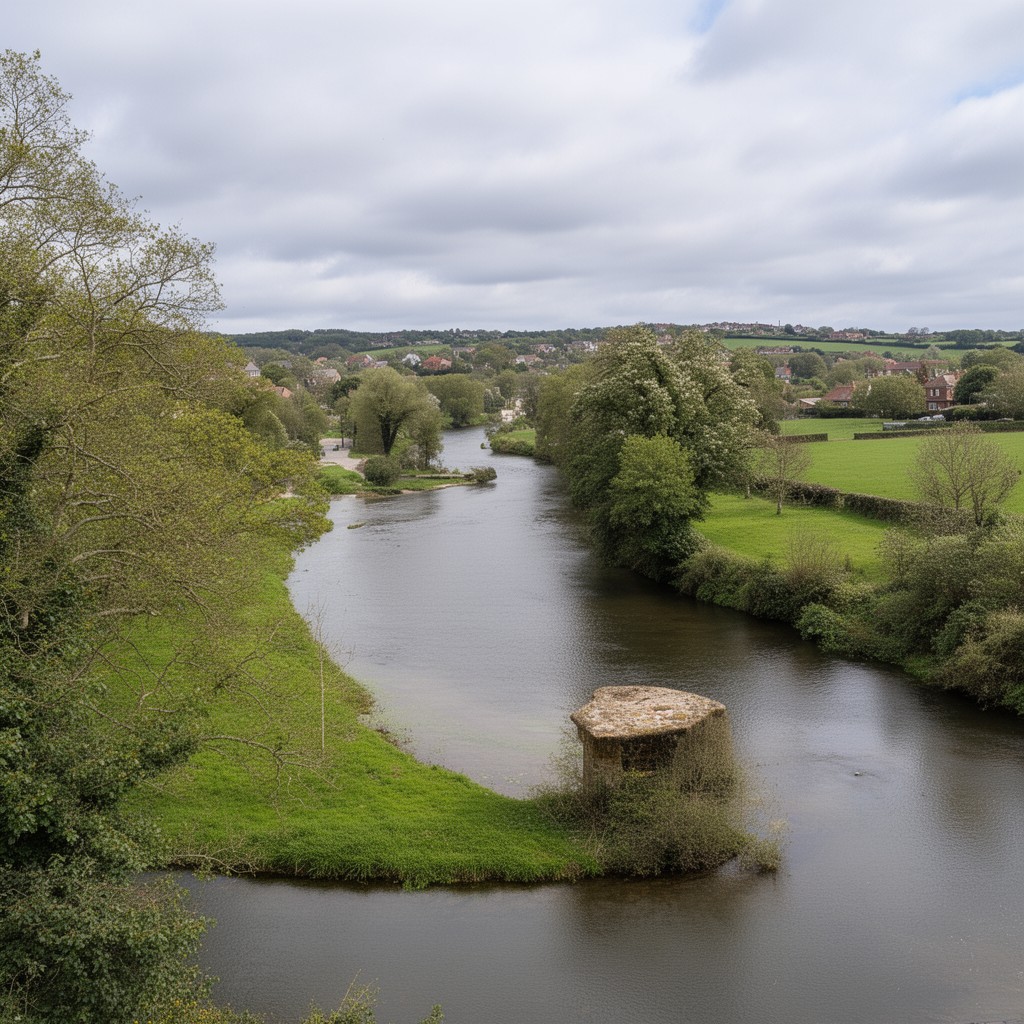 AI-generated illustration of River Stour