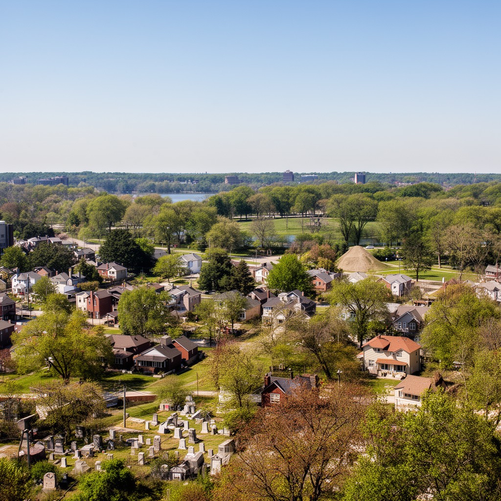 AI-generated illustration of Forest Park, Illinois