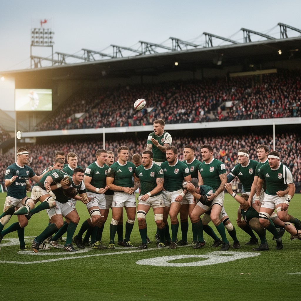 AI-generated illustration of England national rugby union team