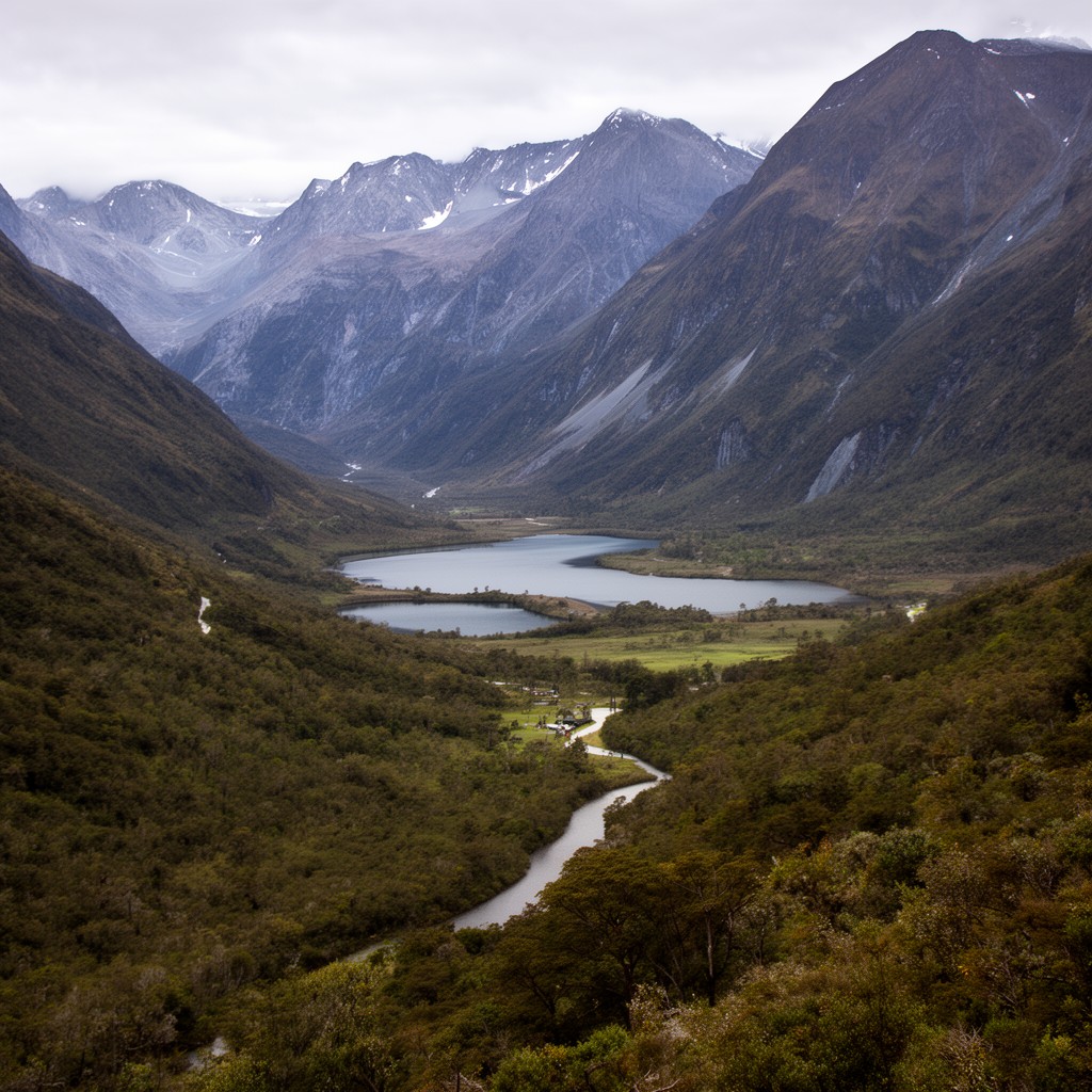 AI-generated illustration of Routeburn Track