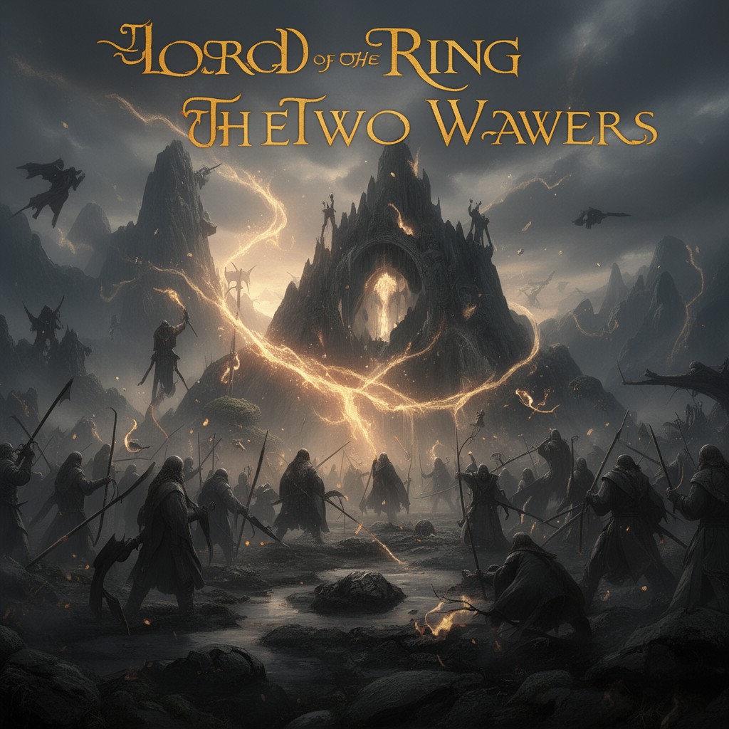 AI-generated illustration of The Lord of the Rings: The Two Towers