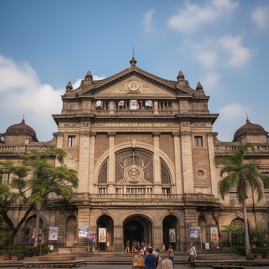 AI-generated illustration of University of Santo Tomas