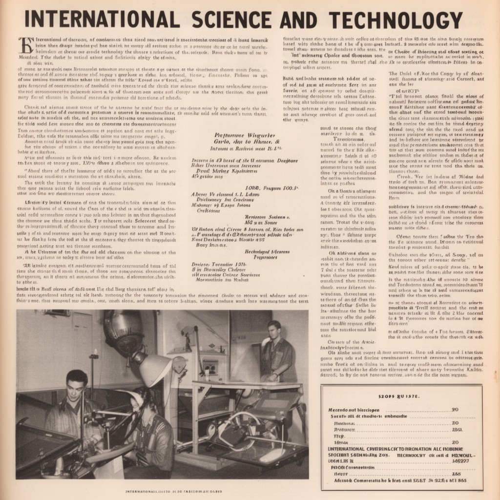 AI-generated illustration of International Science and Technology