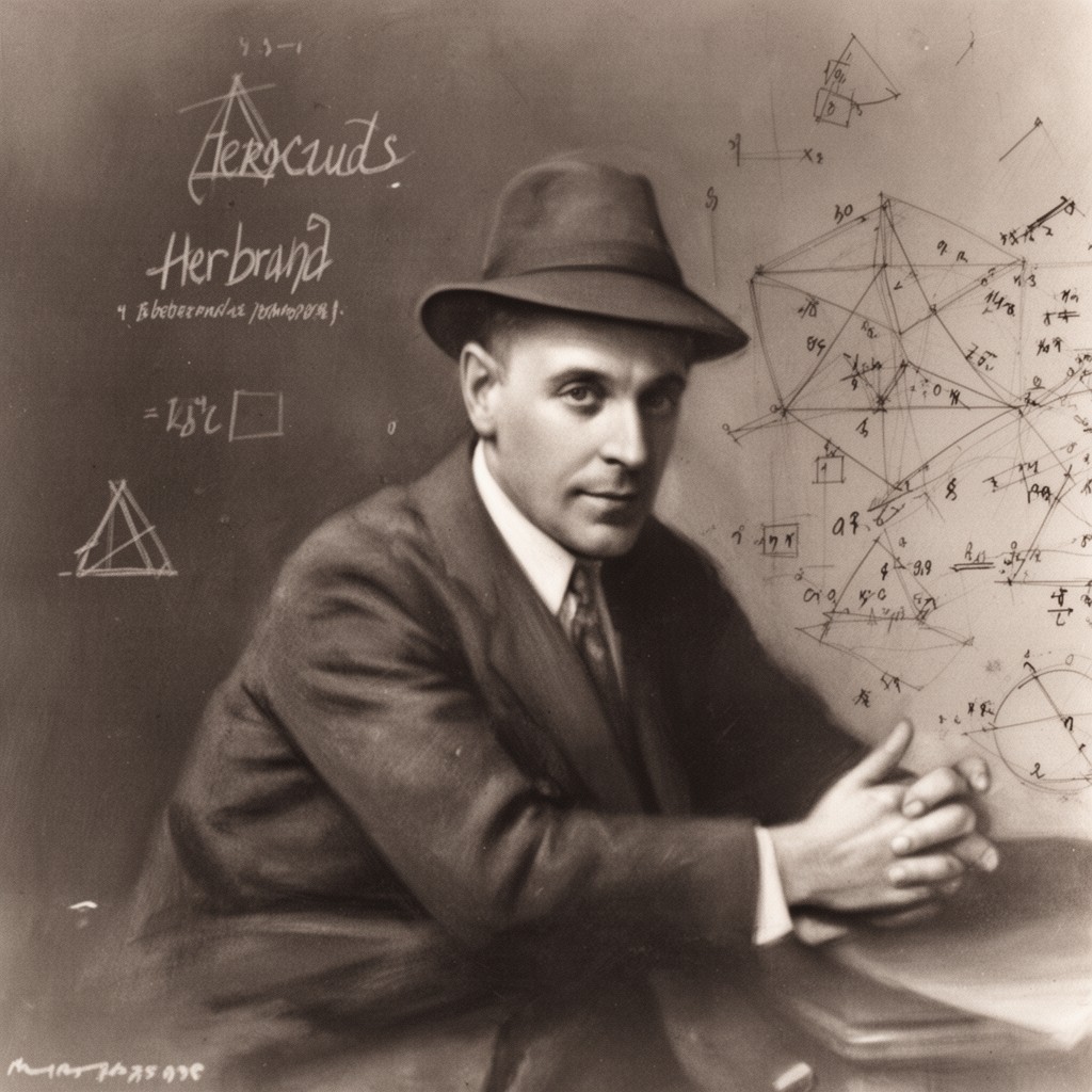 AI-generated illustration of Jacques Herbrand