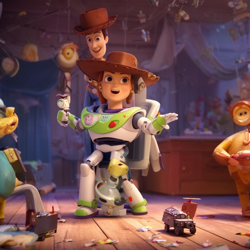 AI-generated illustration of Toy Story 2