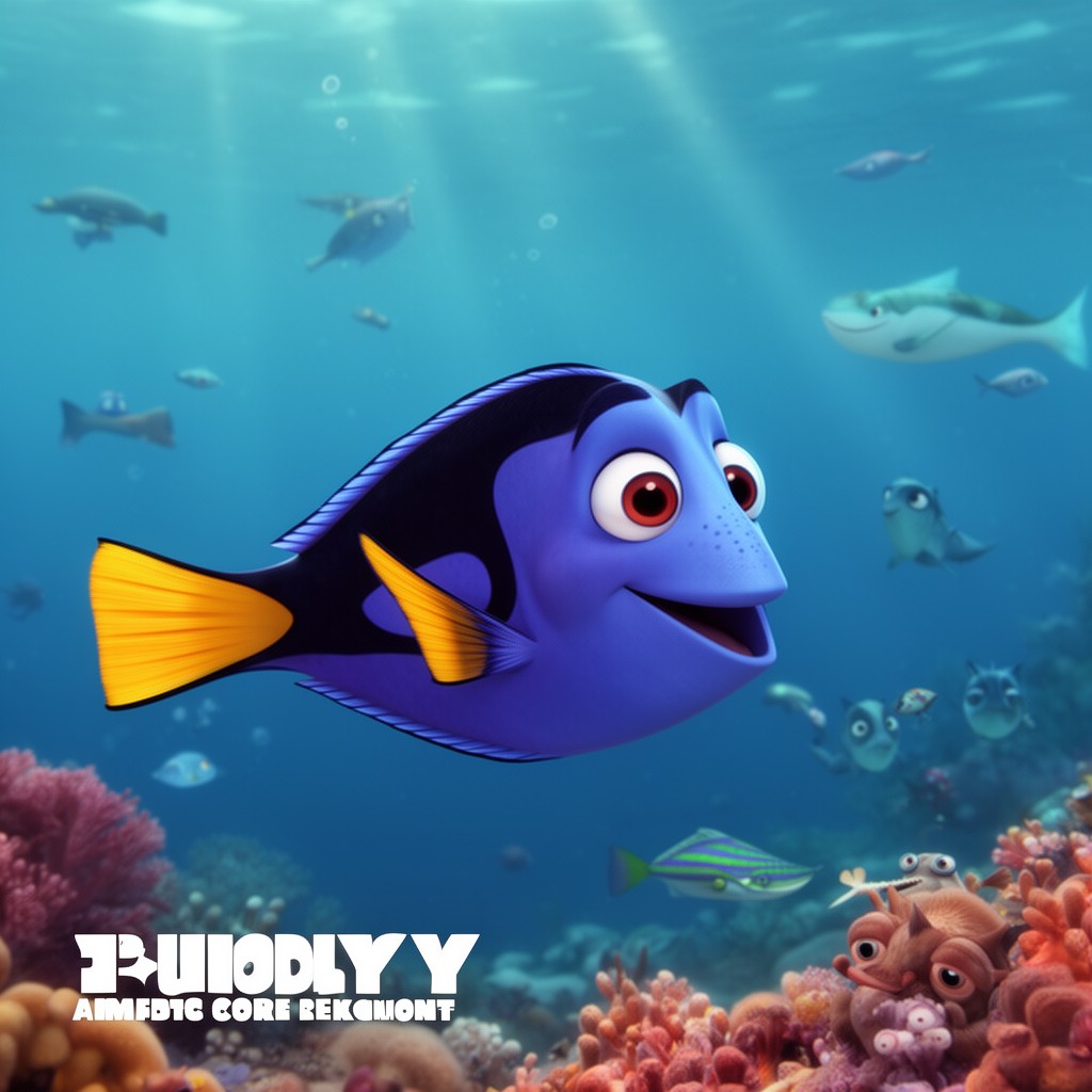 AI-generated illustration of Finding Dory