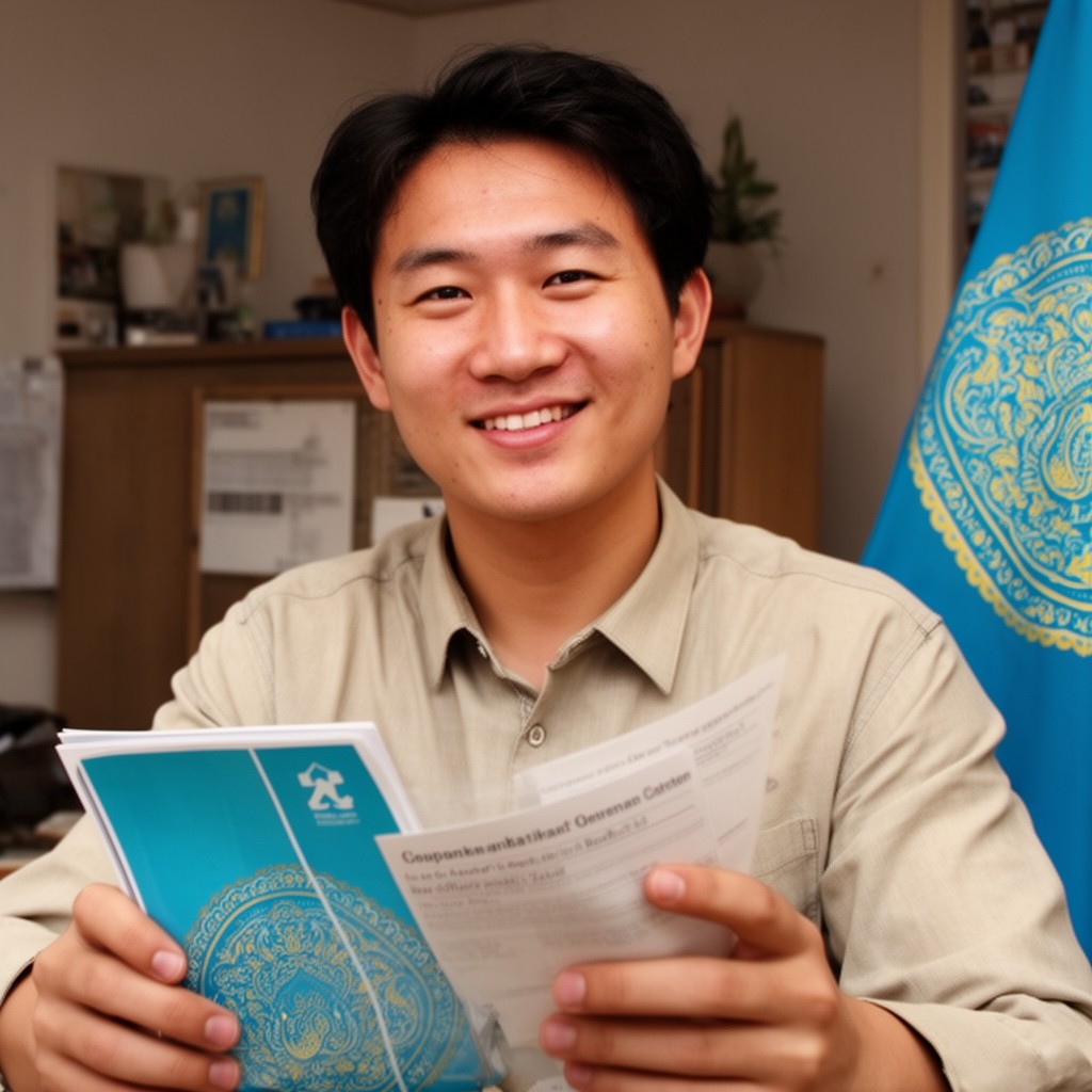 AI-generated illustration of Kazakh American