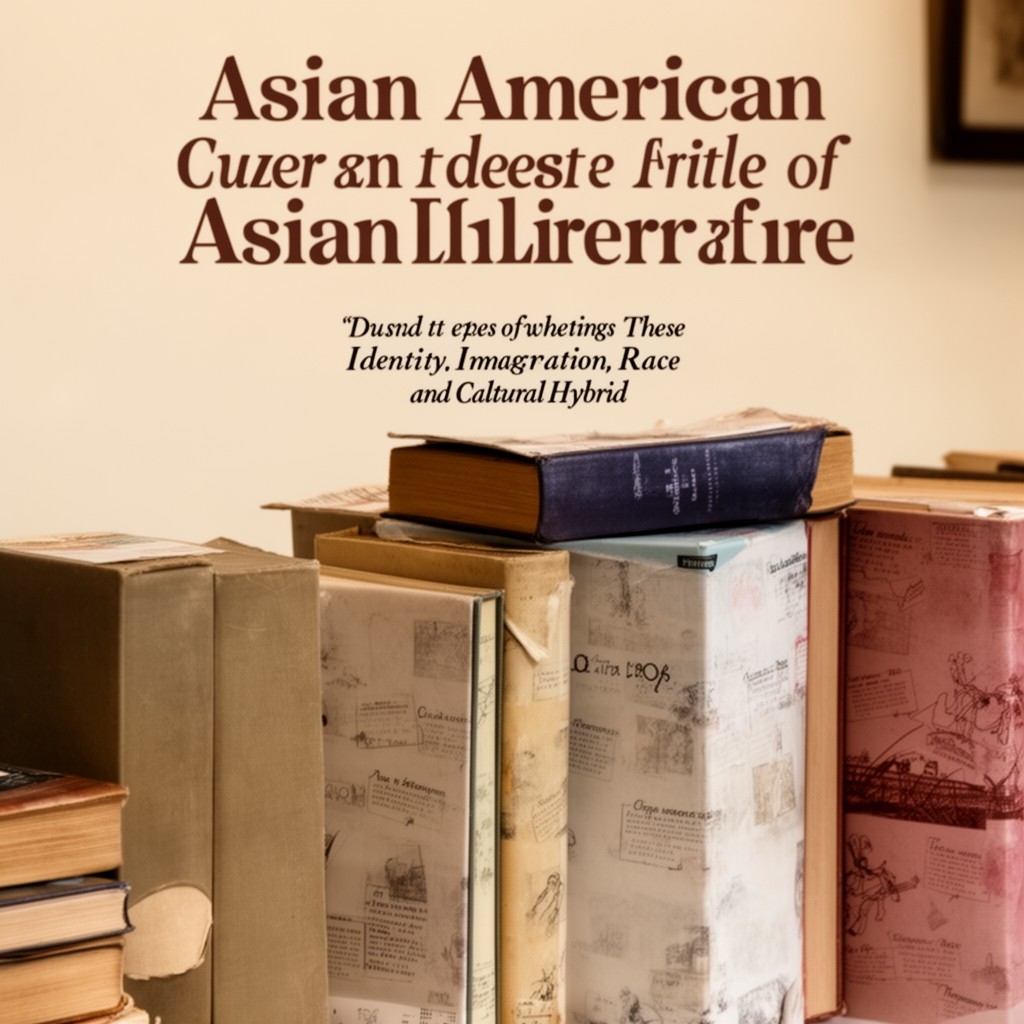 AI-generated illustration of Asian American literature