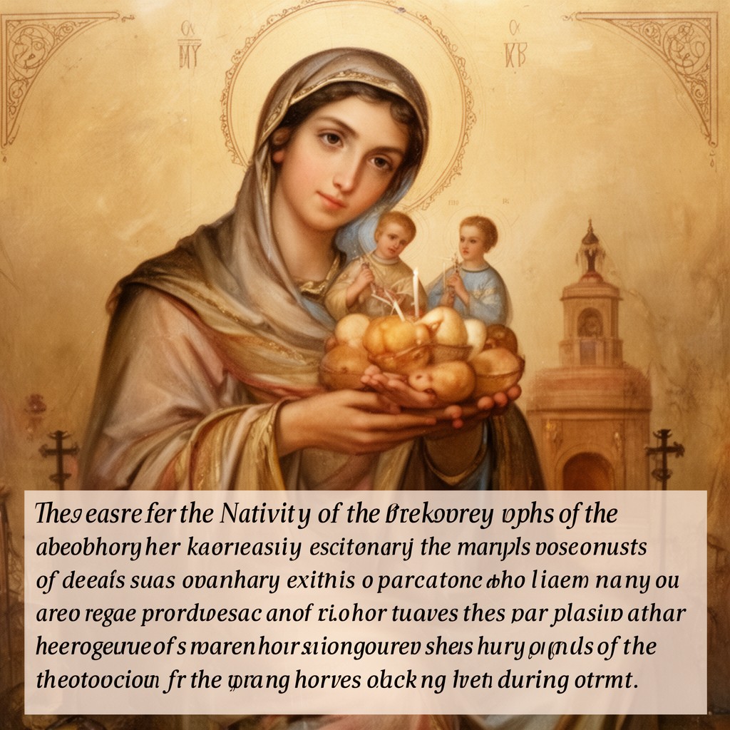 AI-generated illustration of Feast of the Nativity of the Theotokos