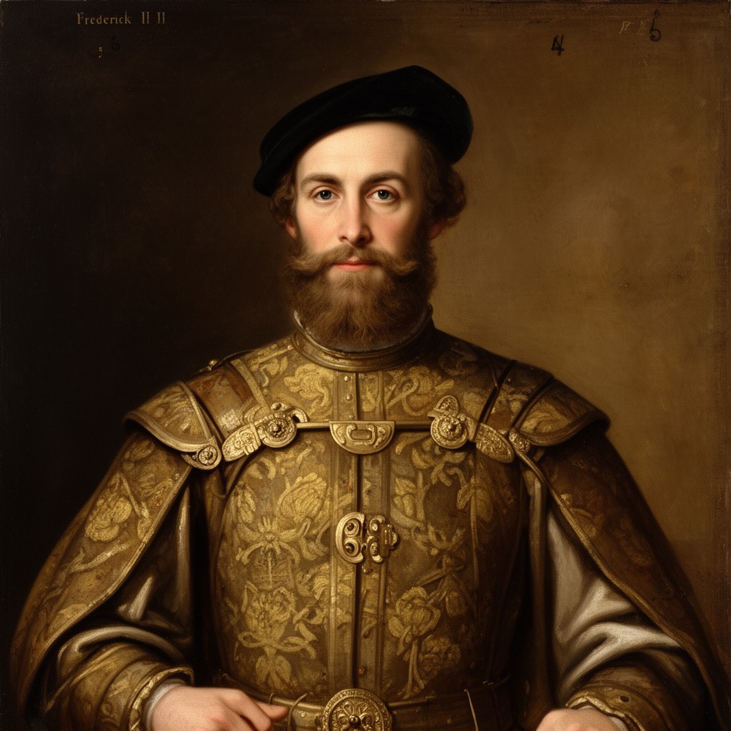 AI-generated illustration of Frederick II, Holy Roman Emperor