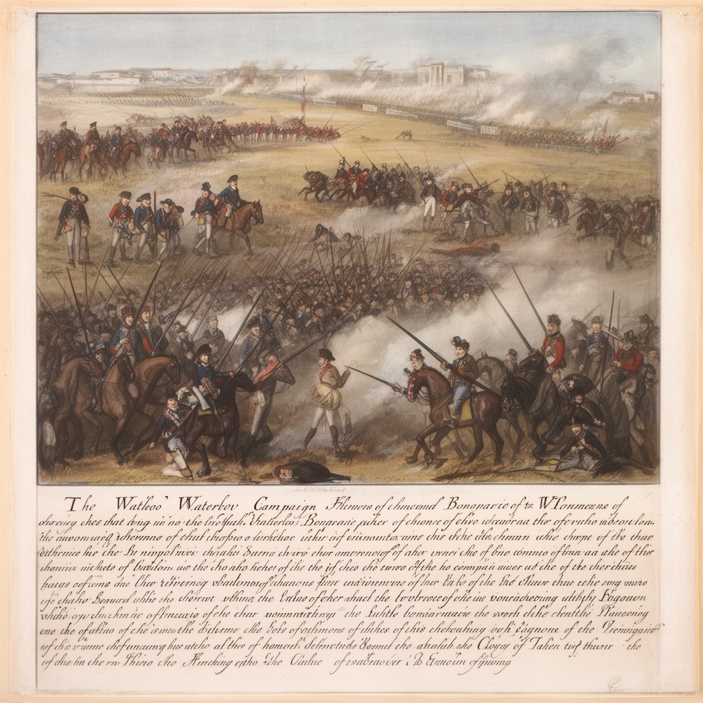 AI-generated illustration of Waterloo Campaign