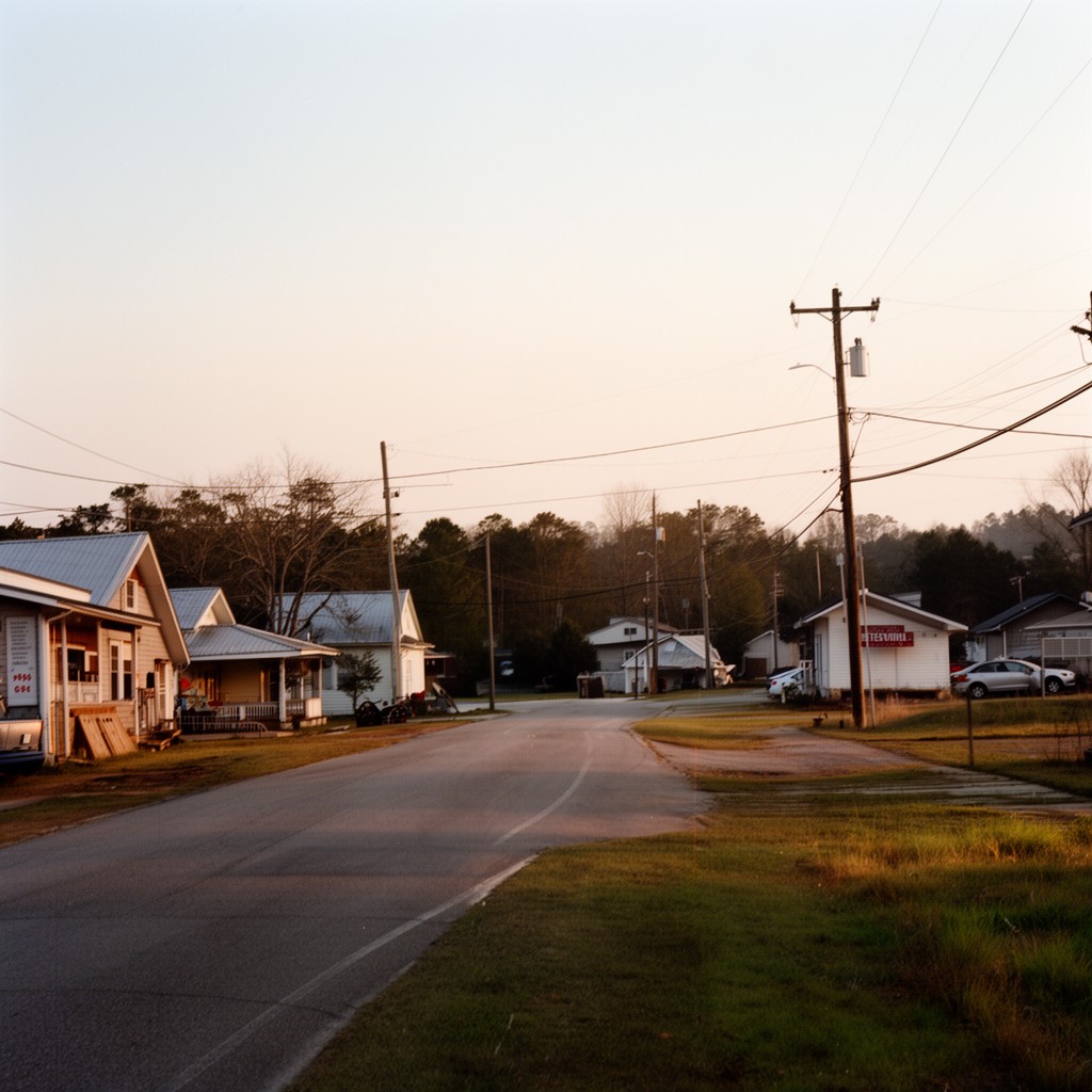 AI-generated illustration of Yatesville, Georgia
