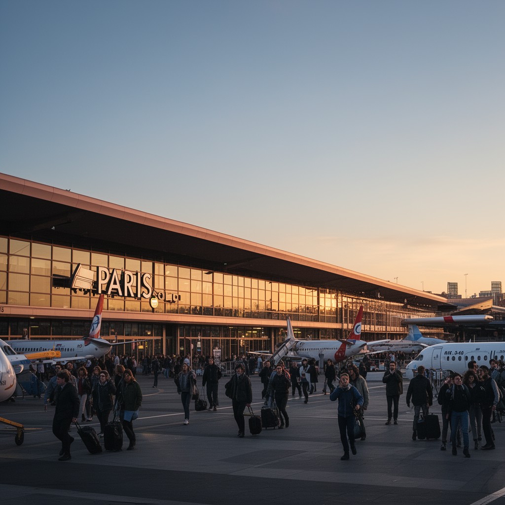 AI-generated illustration of Paris Orly Airport