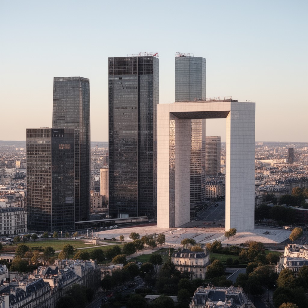 AI-generated illustration of La Défense
