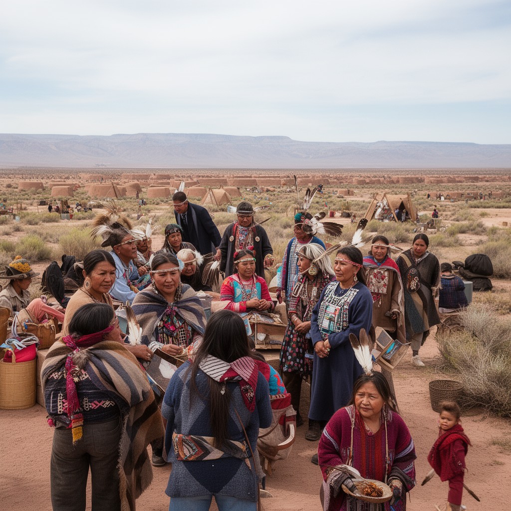 AI-generated illustration of Navajo people