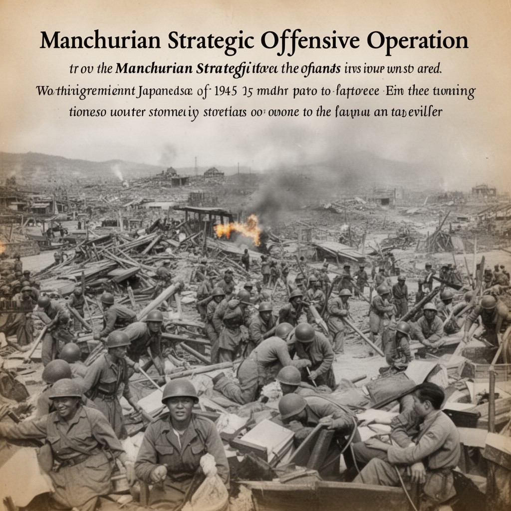 AI-generated illustration of Manchurian Strategic Offensive Operation
