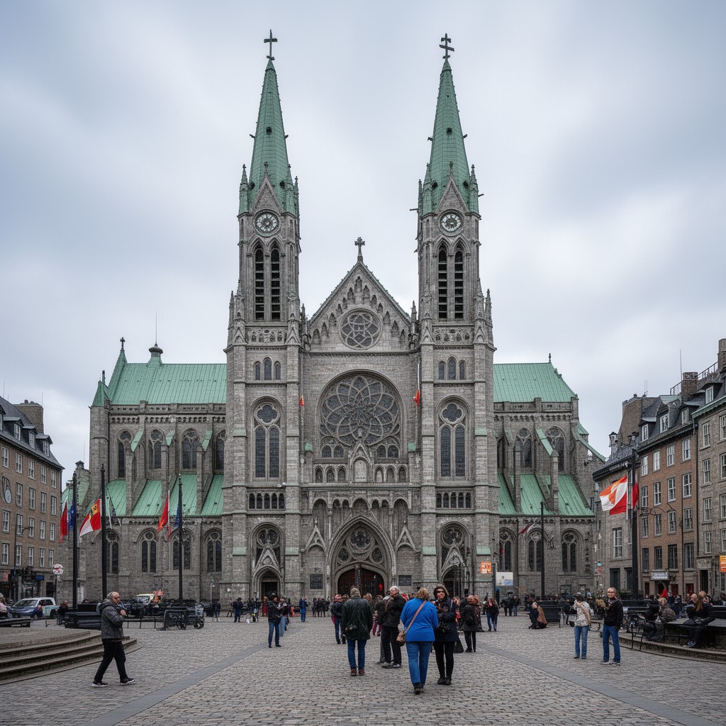AI-generated illustration of Basilica-Cathedral Notre-Dame de Québec