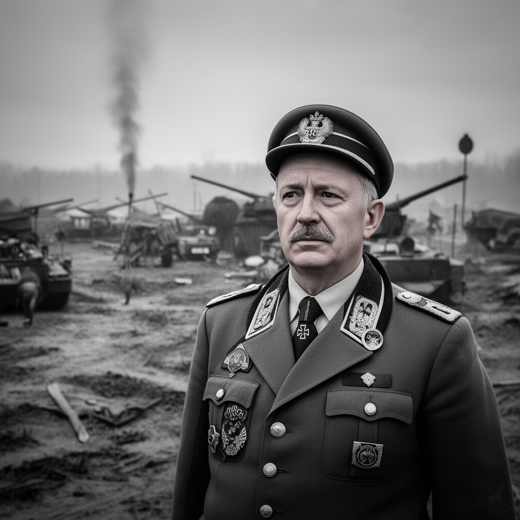 AI-generated illustration of Colonel General Lindemann (as army-level subordinate)