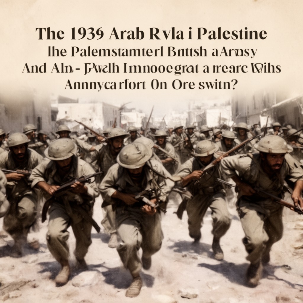 AI-generated illustration of 1936–1939 Arab revolt in Palestine