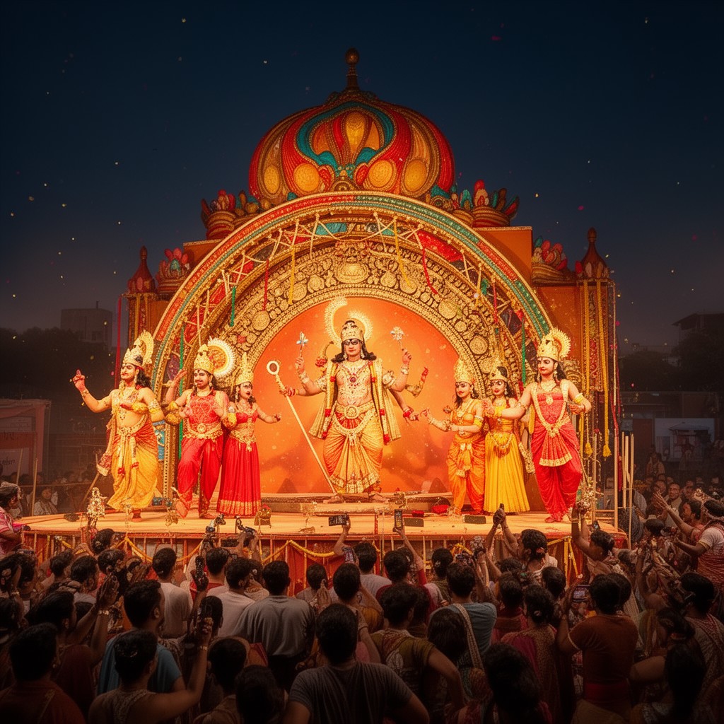 AI-generated illustration of Ramleela