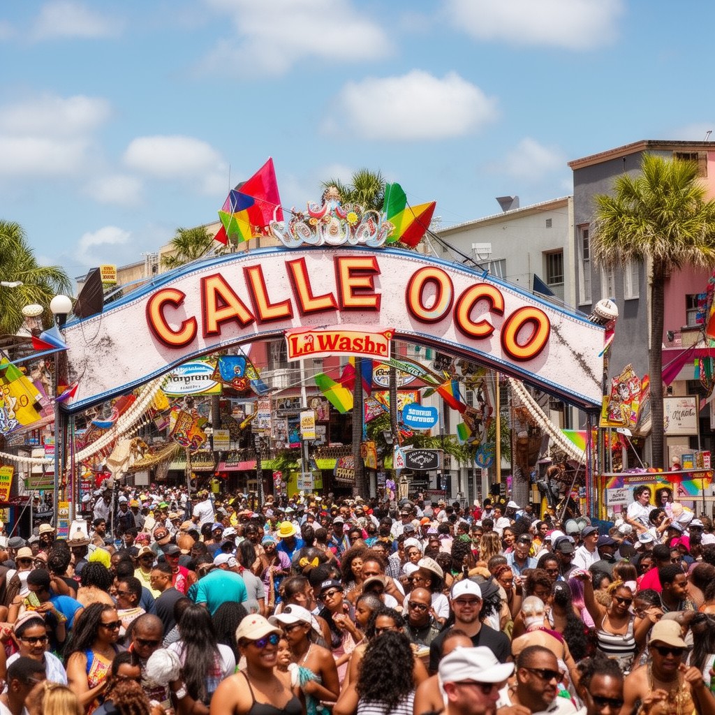 AI-generated illustration of Calle Ocho Festival