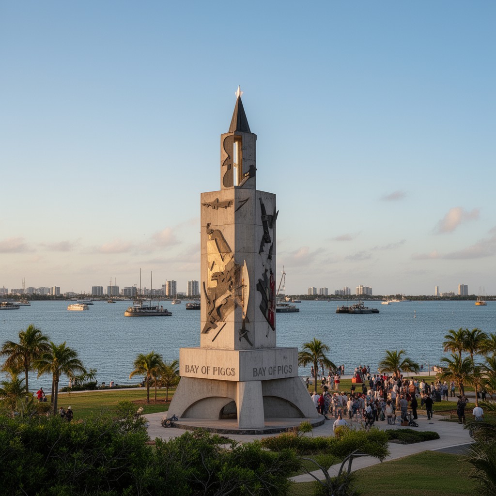 AI-generated illustration of Bay of Pigs Monument