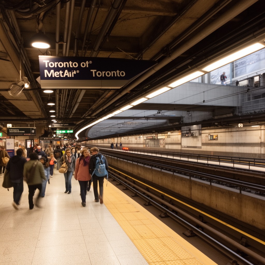 AI-generated illustration of Toronto subway