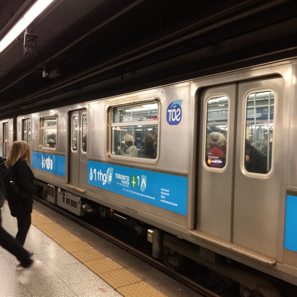AI-generated illustration of T1 subway train