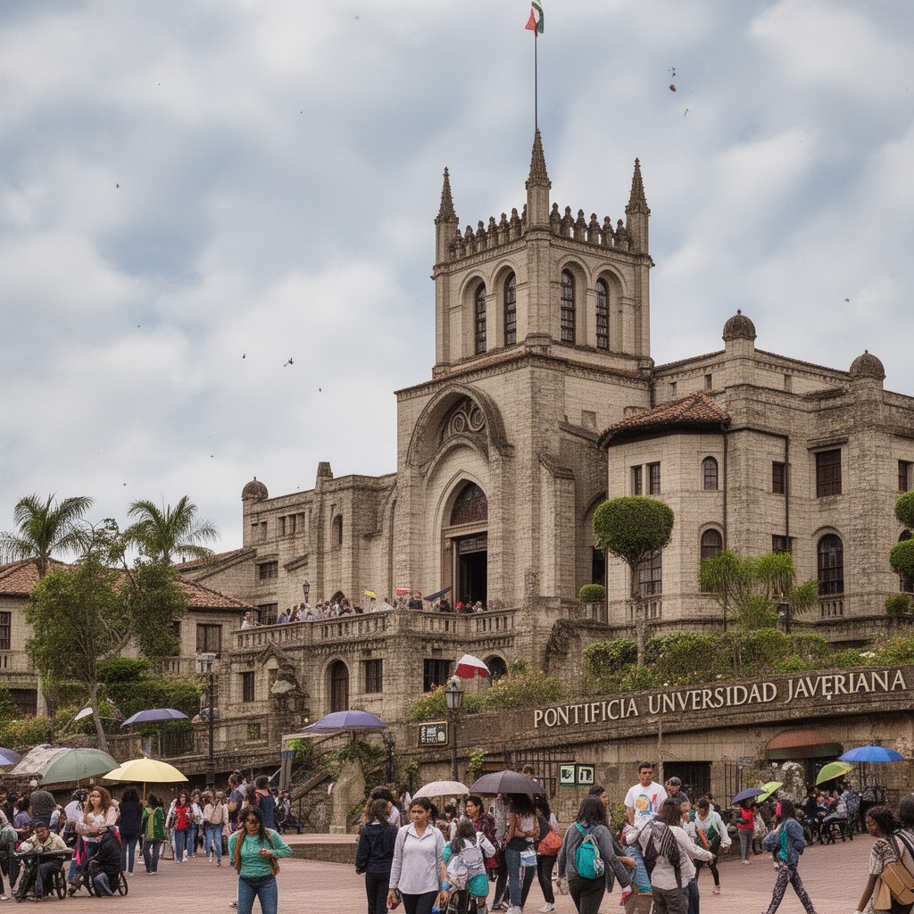 AI-generated illustration of Pontificia Universidad Javeriana