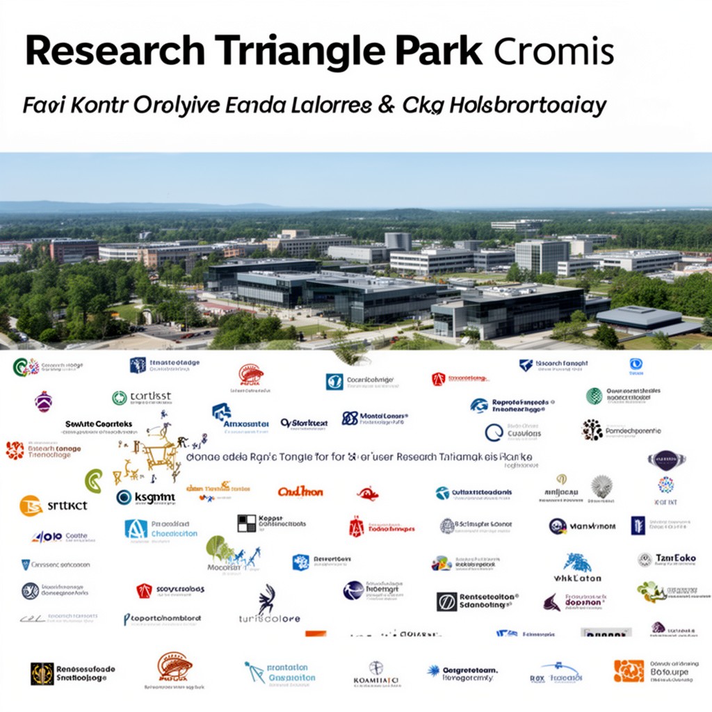 AI-generated illustration of Research Triangle Park, North Carolina