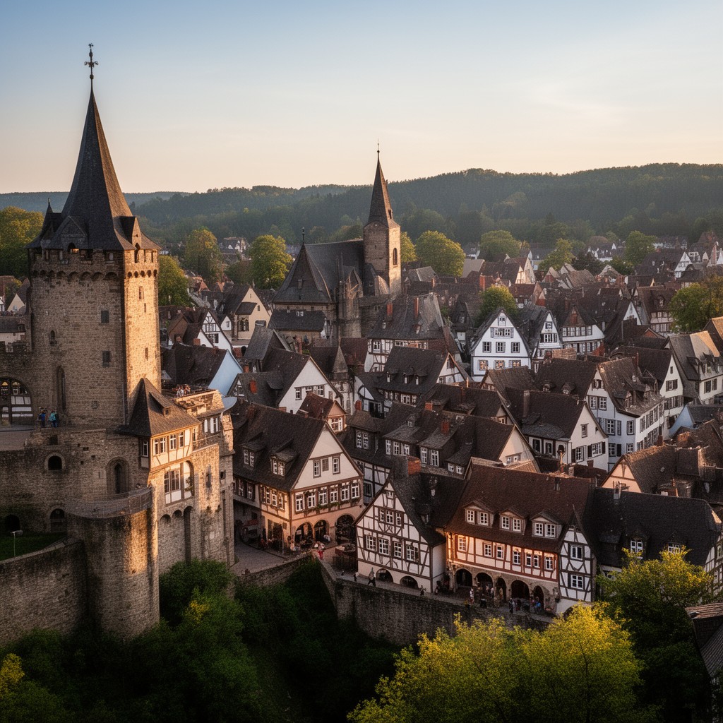 AI-generated illustration of Marburg, Hesse, Germany