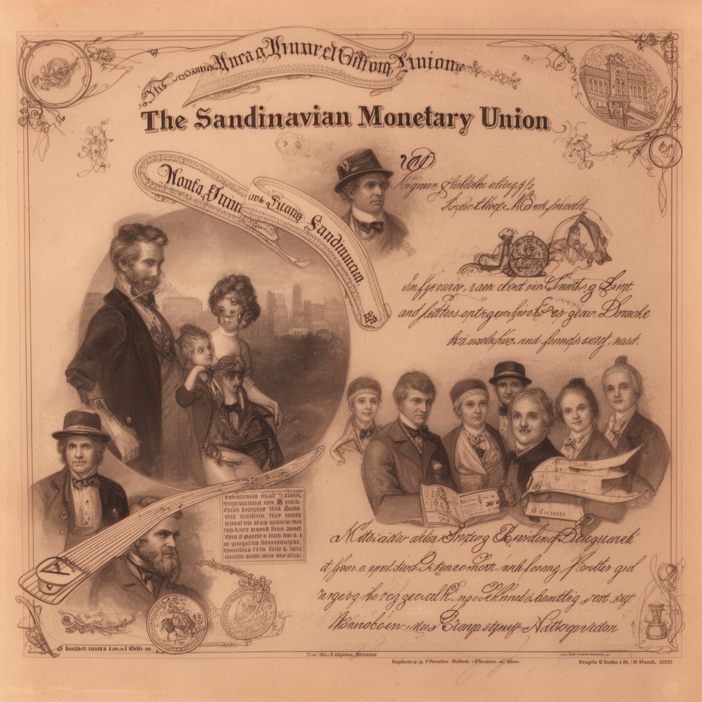 AI-generated illustration of Scandinavian Monetary Union