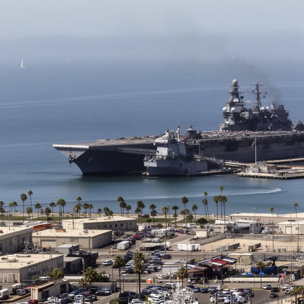 AI-generated illustration of Naval Base San Diego