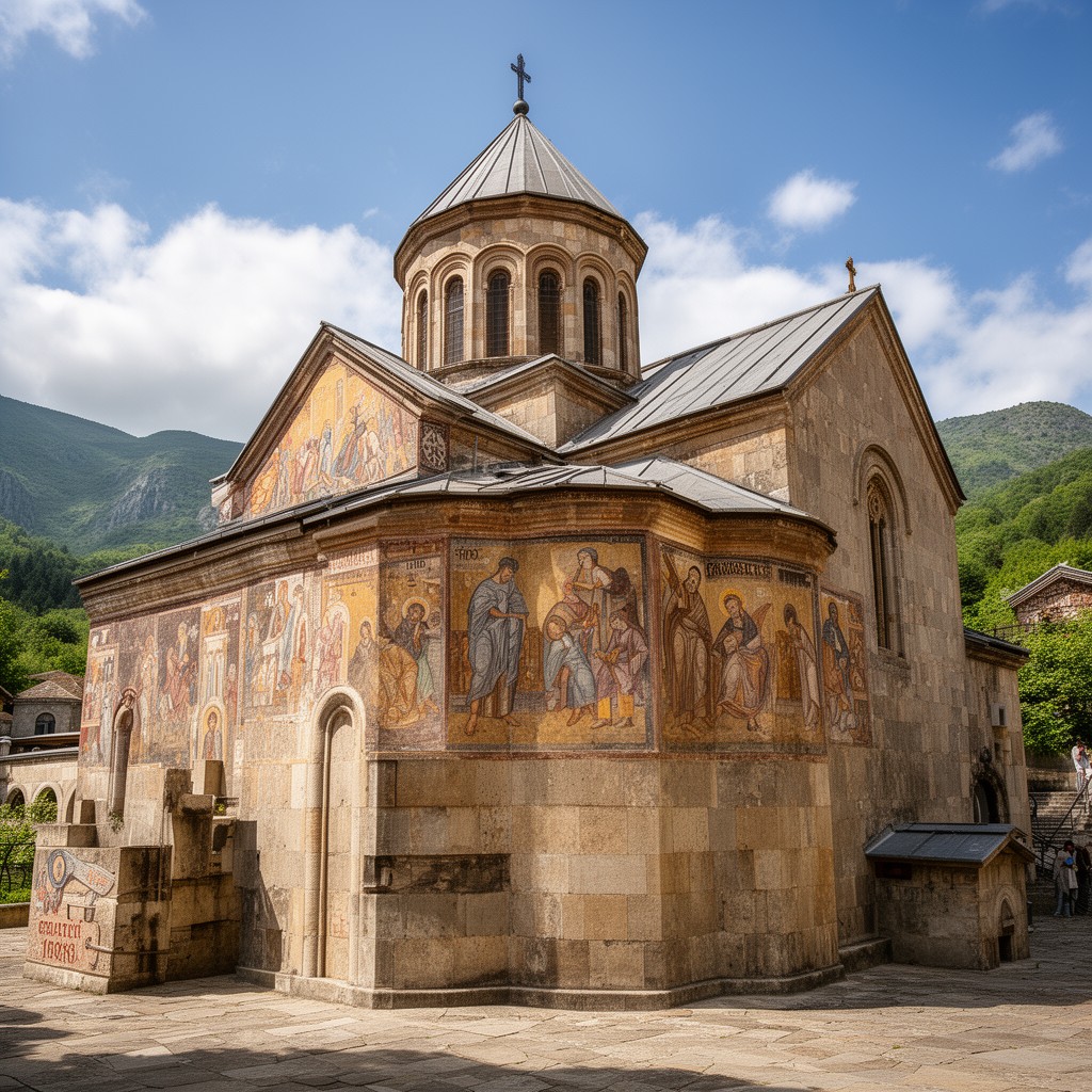 AI-generated illustration of Gelati Monastery