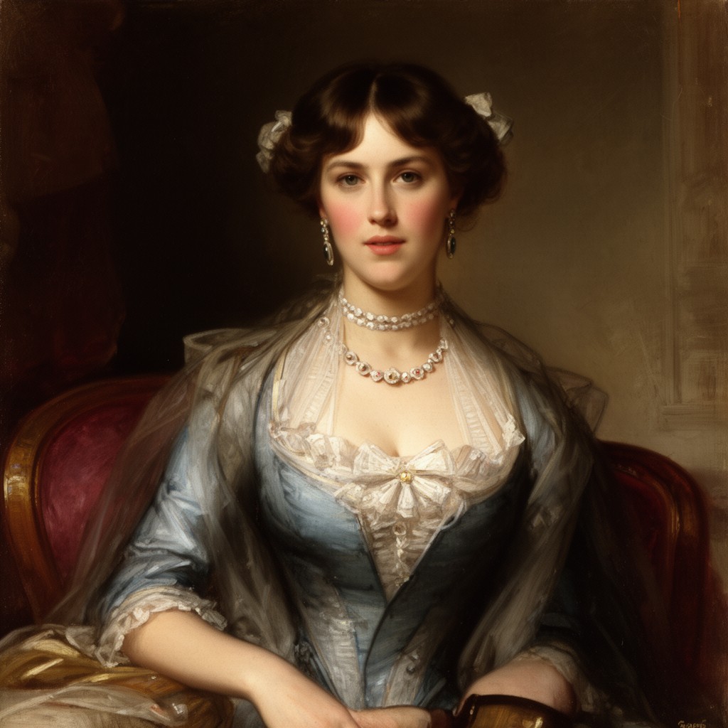 AI-generated illustration of Emma Caroline Bootle-Wilbraham