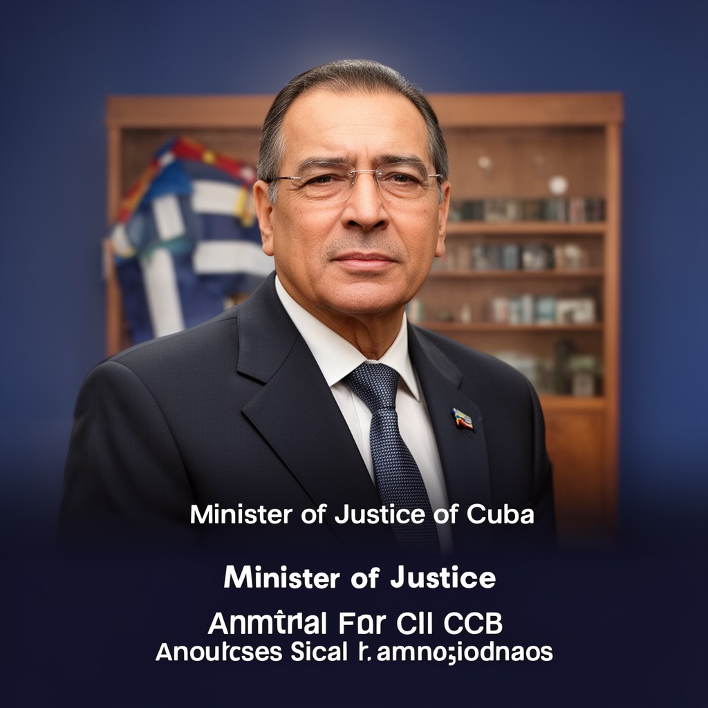 AI-generated illustration of Minister of Justice of Cuba