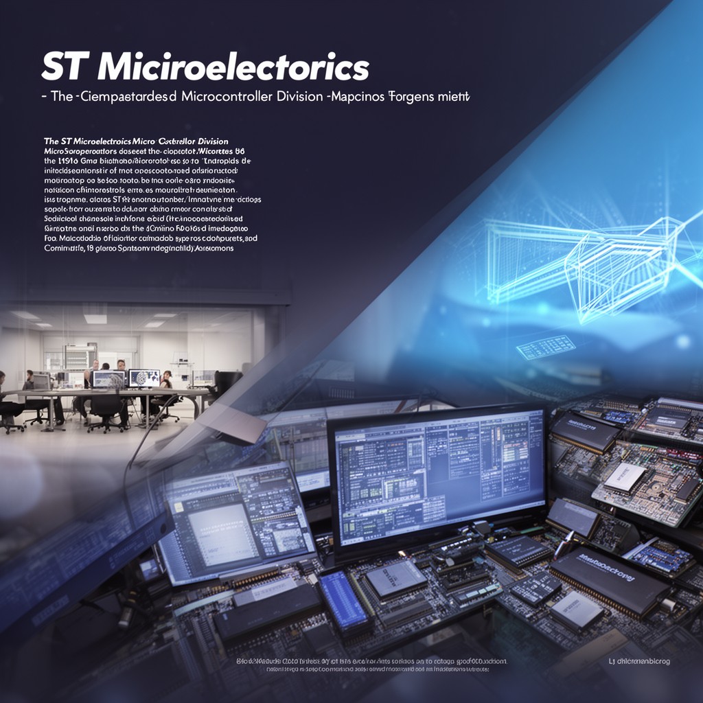 AI-generated illustration of STMicroelectronics microcontroller division