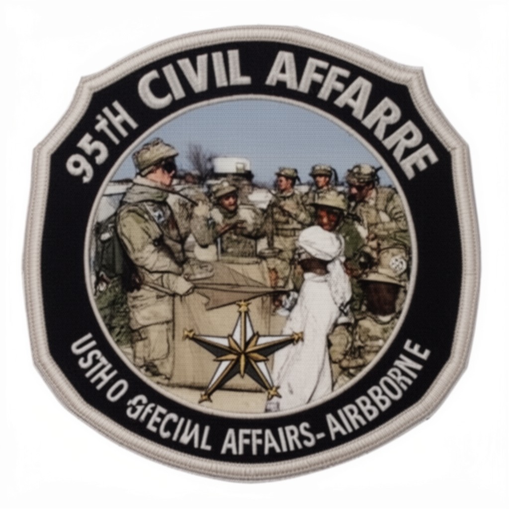 AI-generated illustration of 95th Civil Affairs Brigade (Airborne)