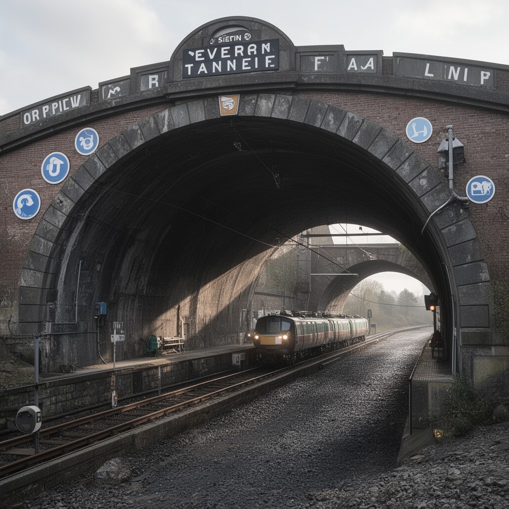 AI-generated illustration of Severn Tunnel