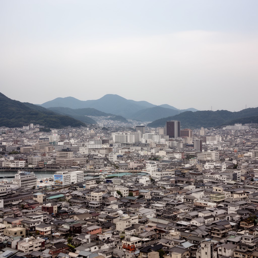 AI-generated illustration of Nagasaki
