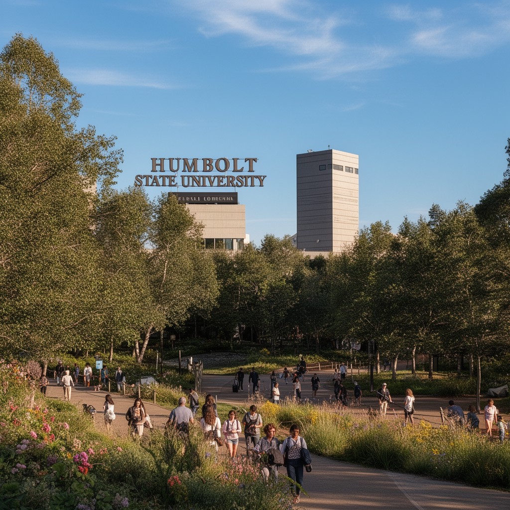 AI-generated illustration of Humboldt State University