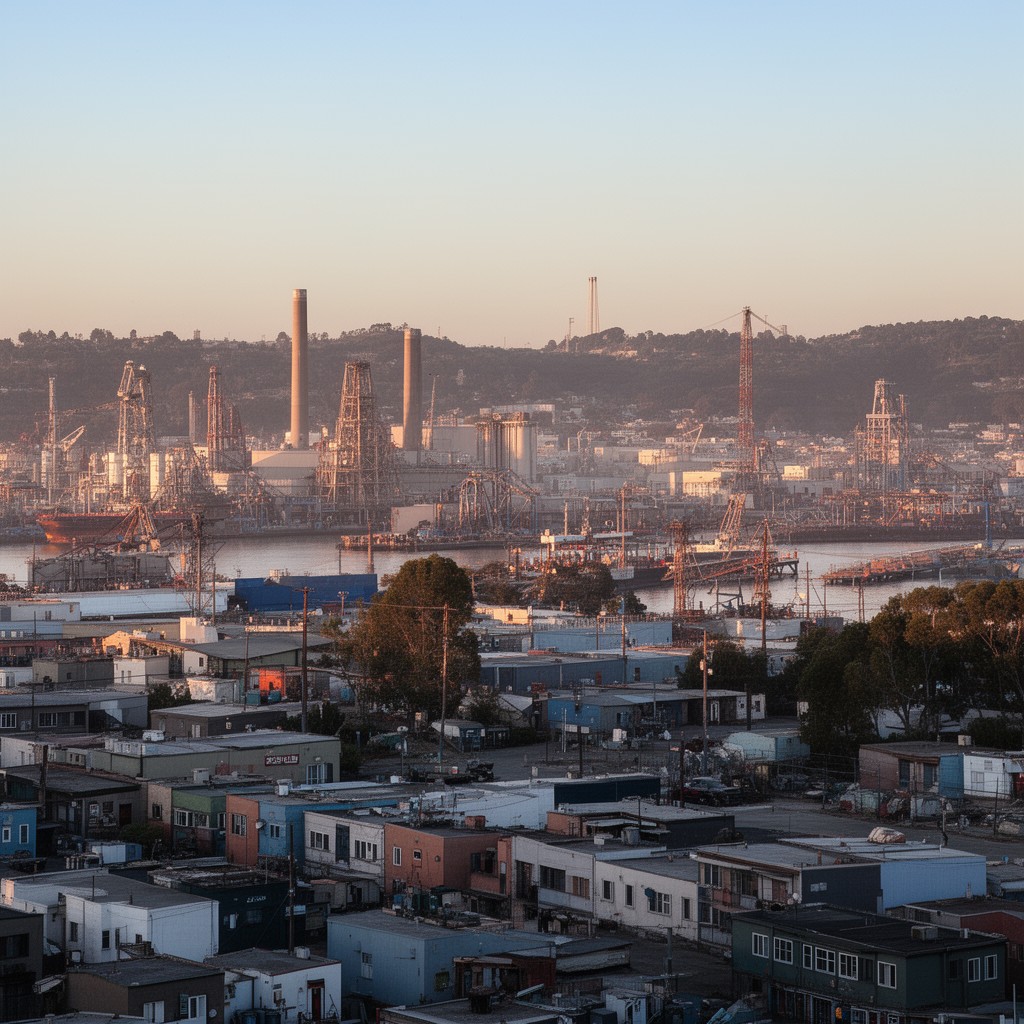 AI-generated illustration of Richmond, California